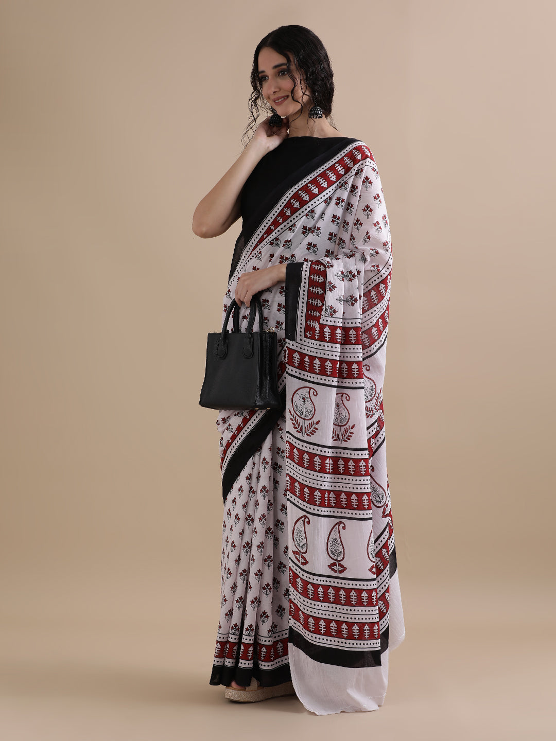 Mulmul Cotton Printed Saree