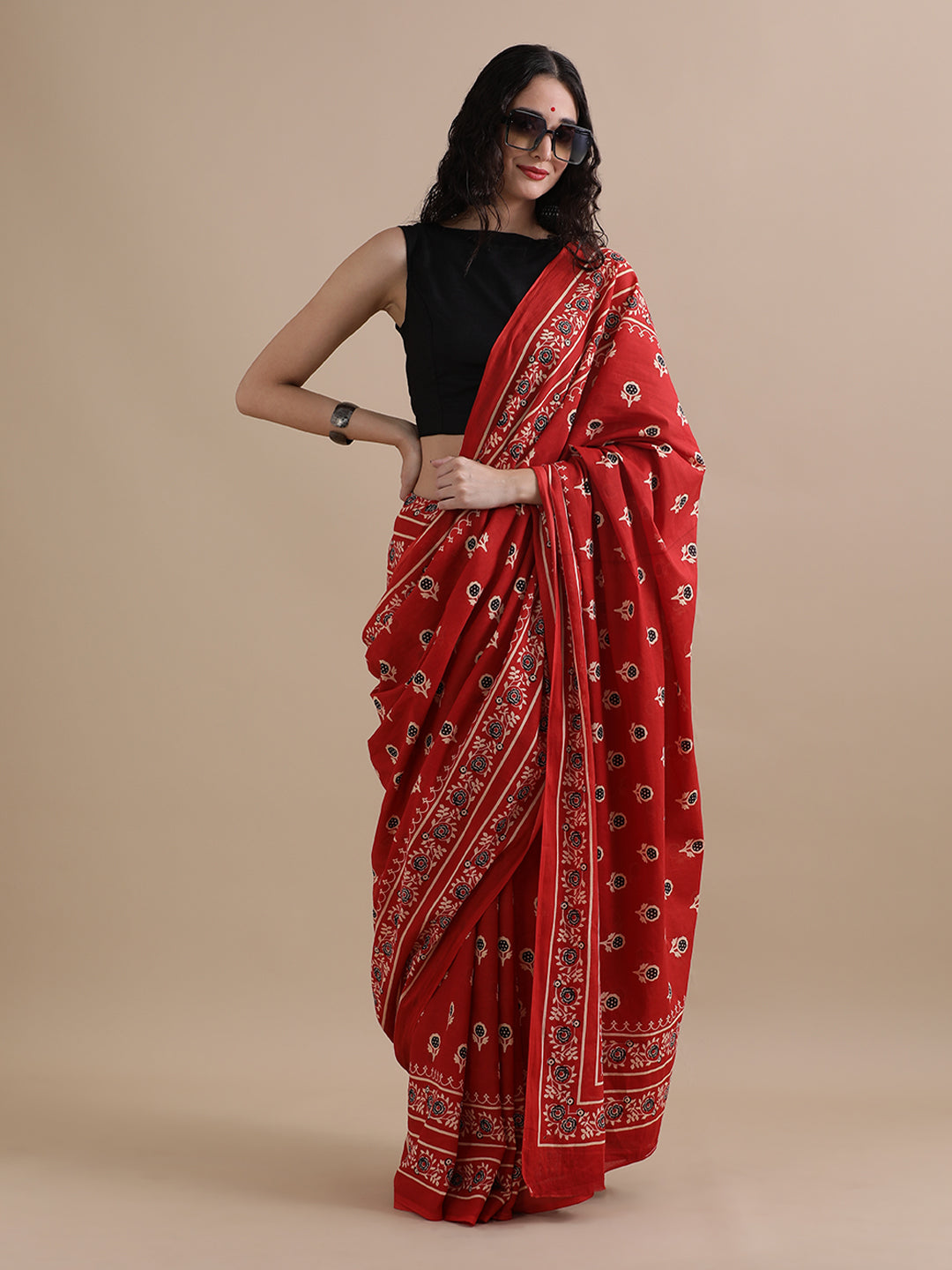 Mulmul Cotton Printed Saree