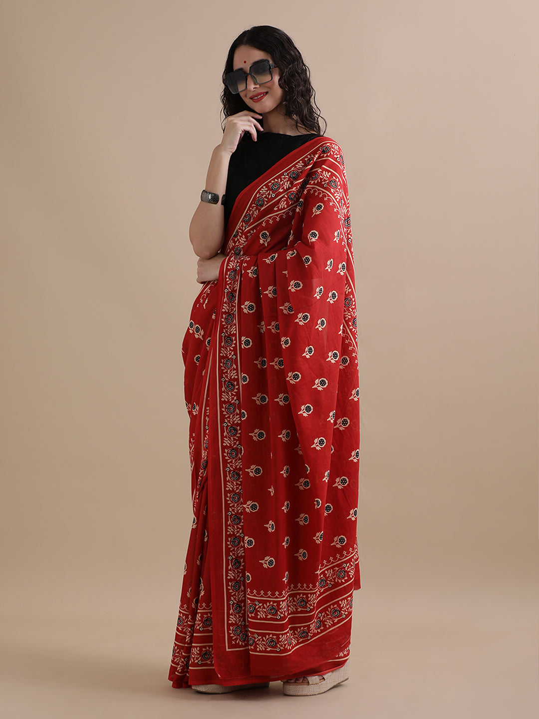 Mulmul Cotton Printed Saree