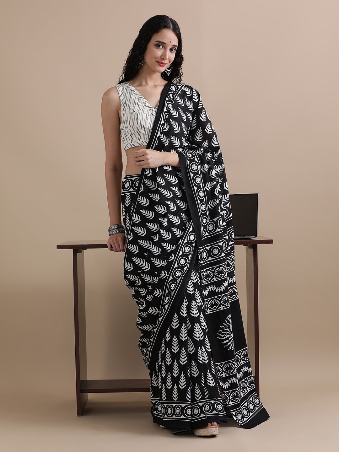 Mulmul Cotton Printed Saree