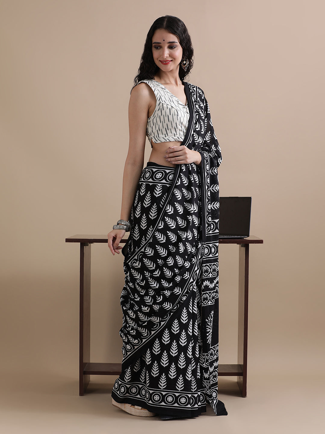 Mulmul Cotton Printed Saree