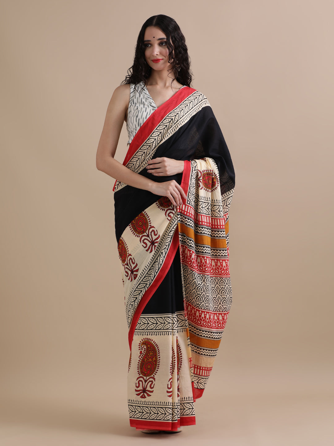 Mulmul Cotton Printed Saree