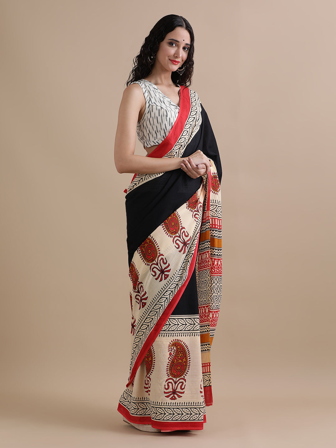 Mulmul Cotton Printed Saree