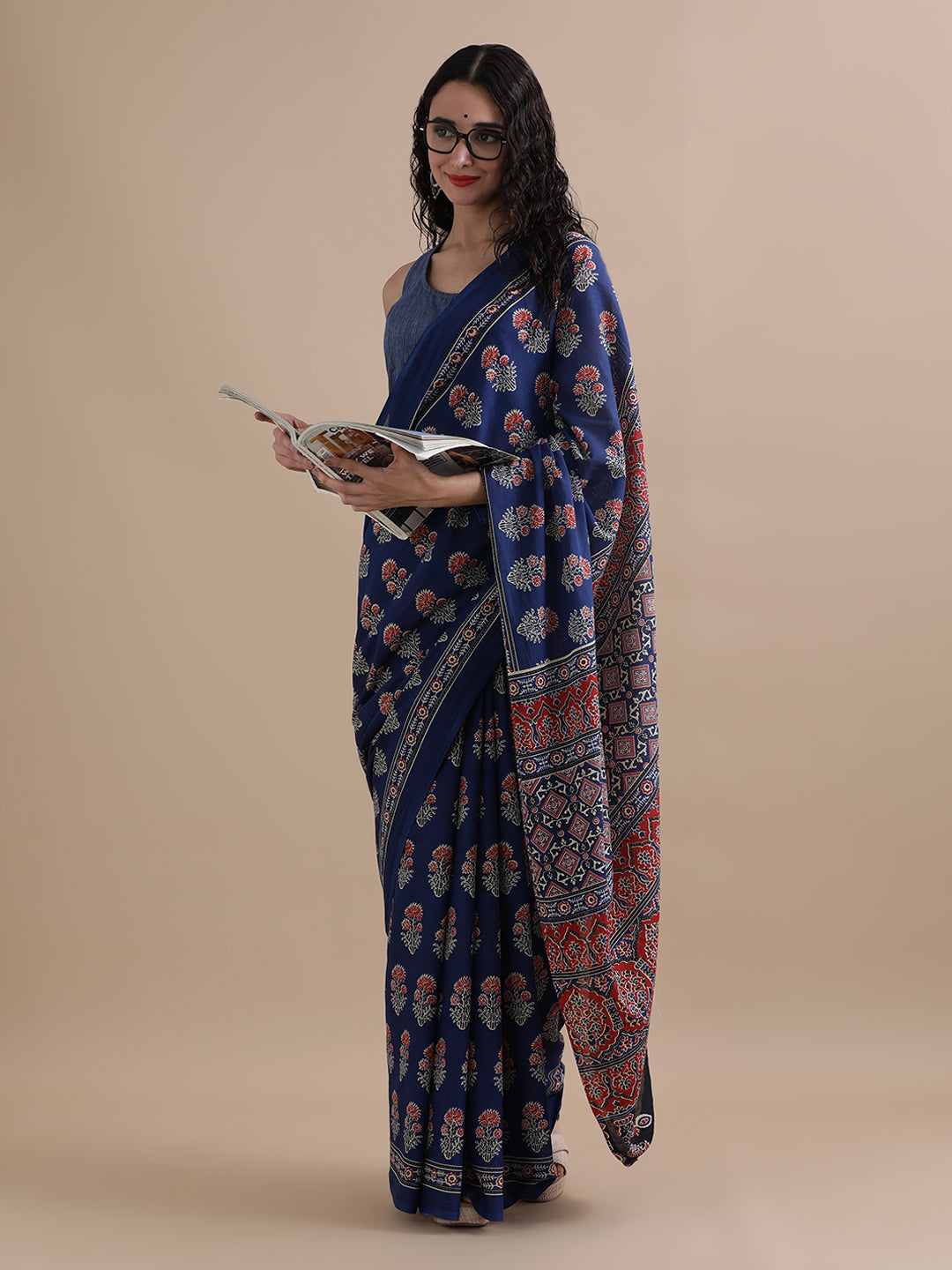 Mulmul Cotton Printed Saree