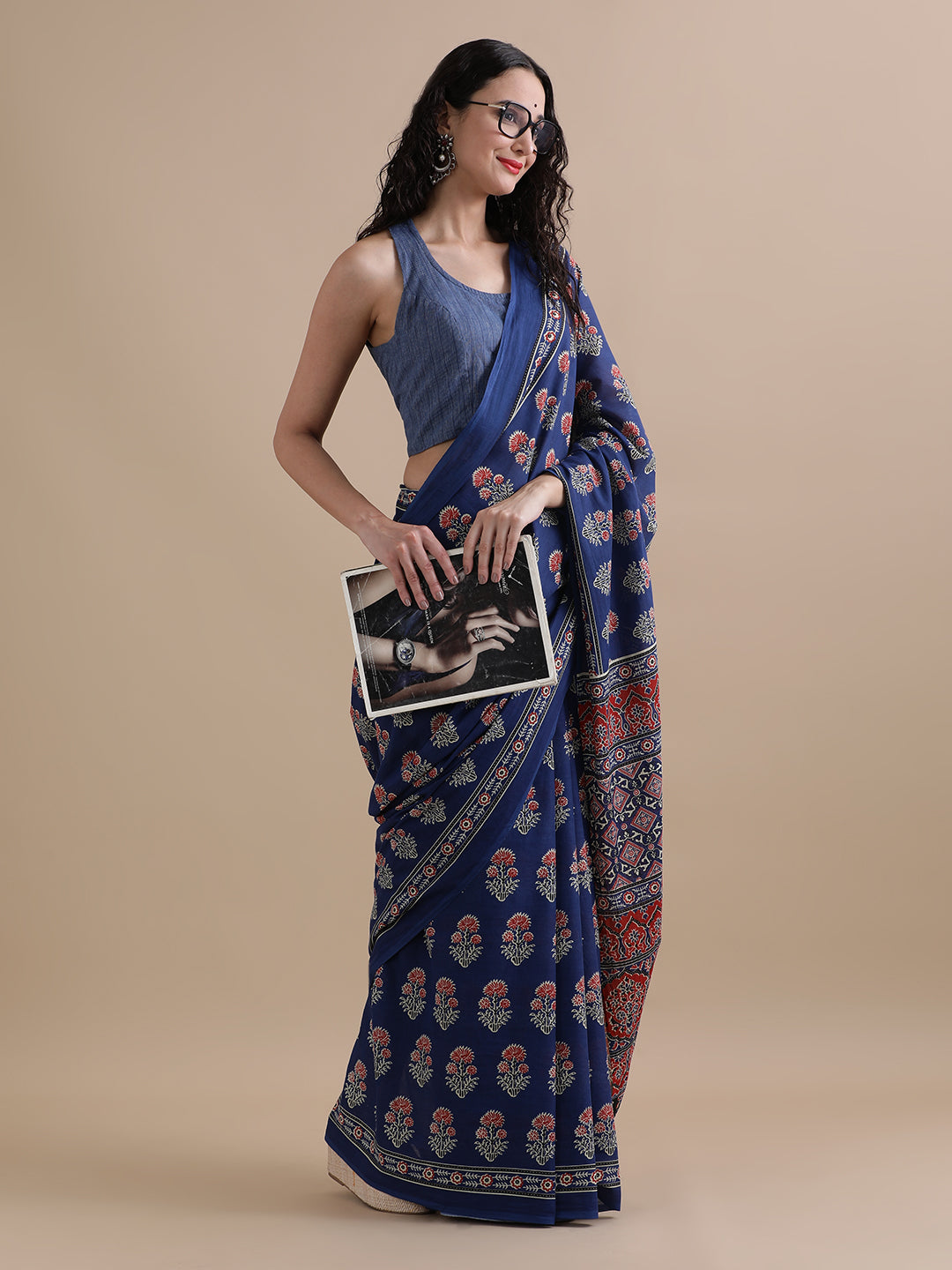 Mulmul Cotton Printed Saree