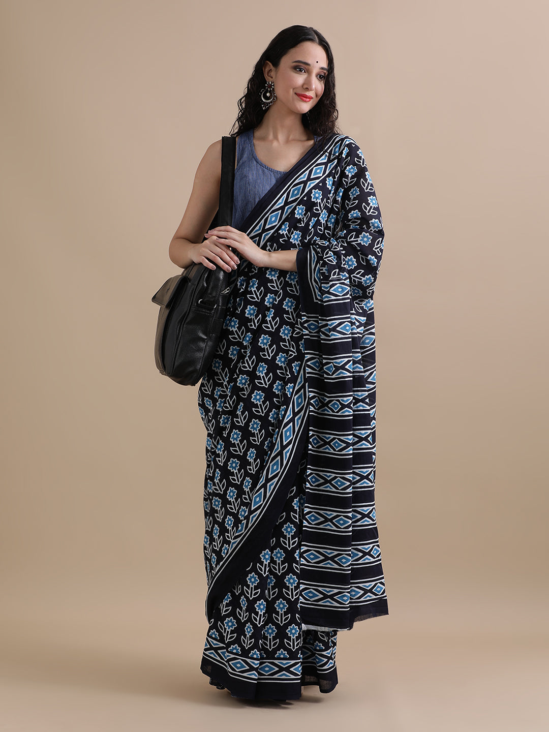 Mulmul Cotton Printed Saree