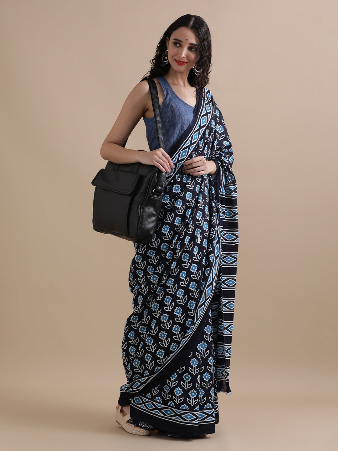 Mulmul Cotton Printed Saree