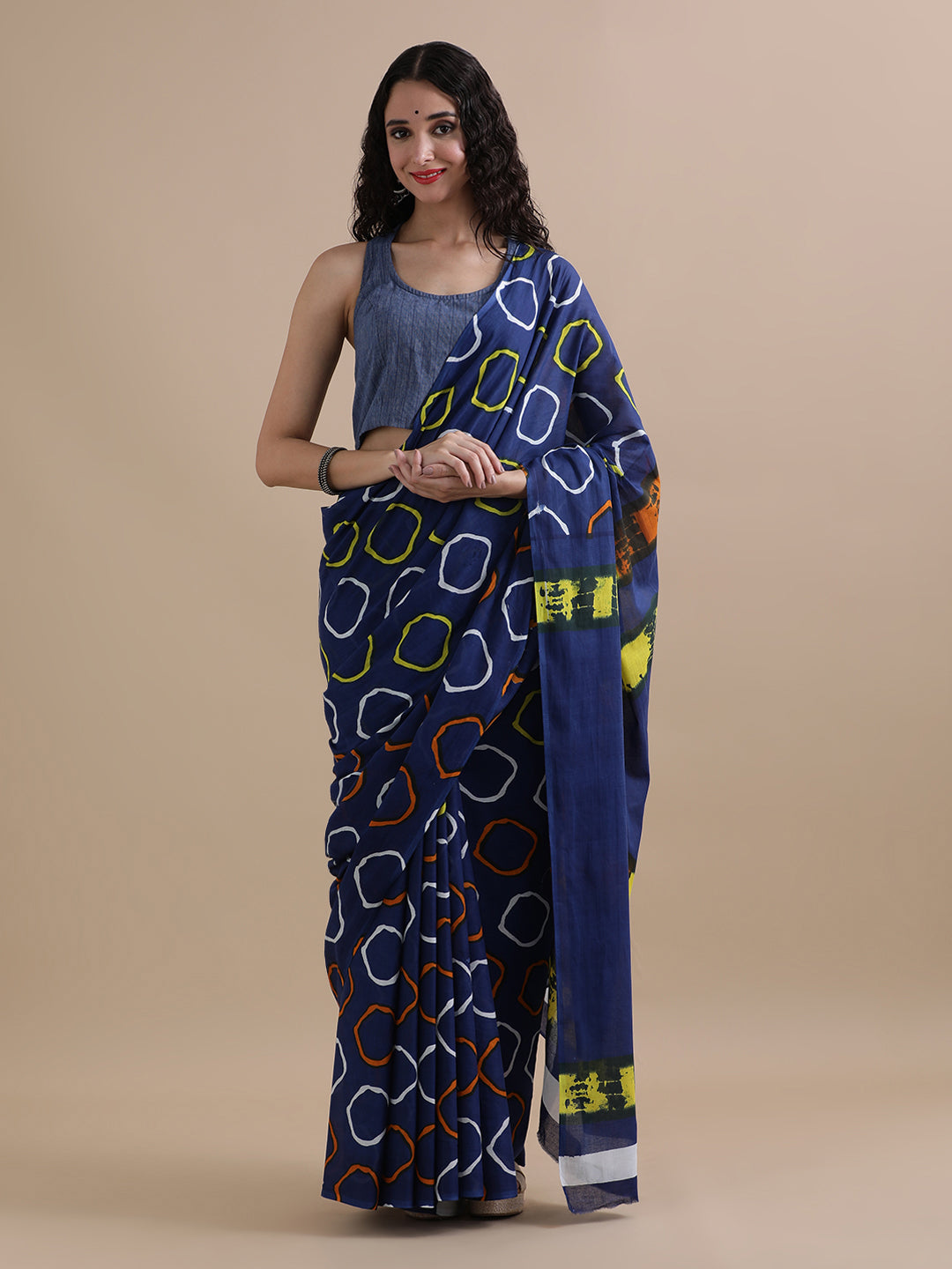 Mulmul Cotton Printed Saree