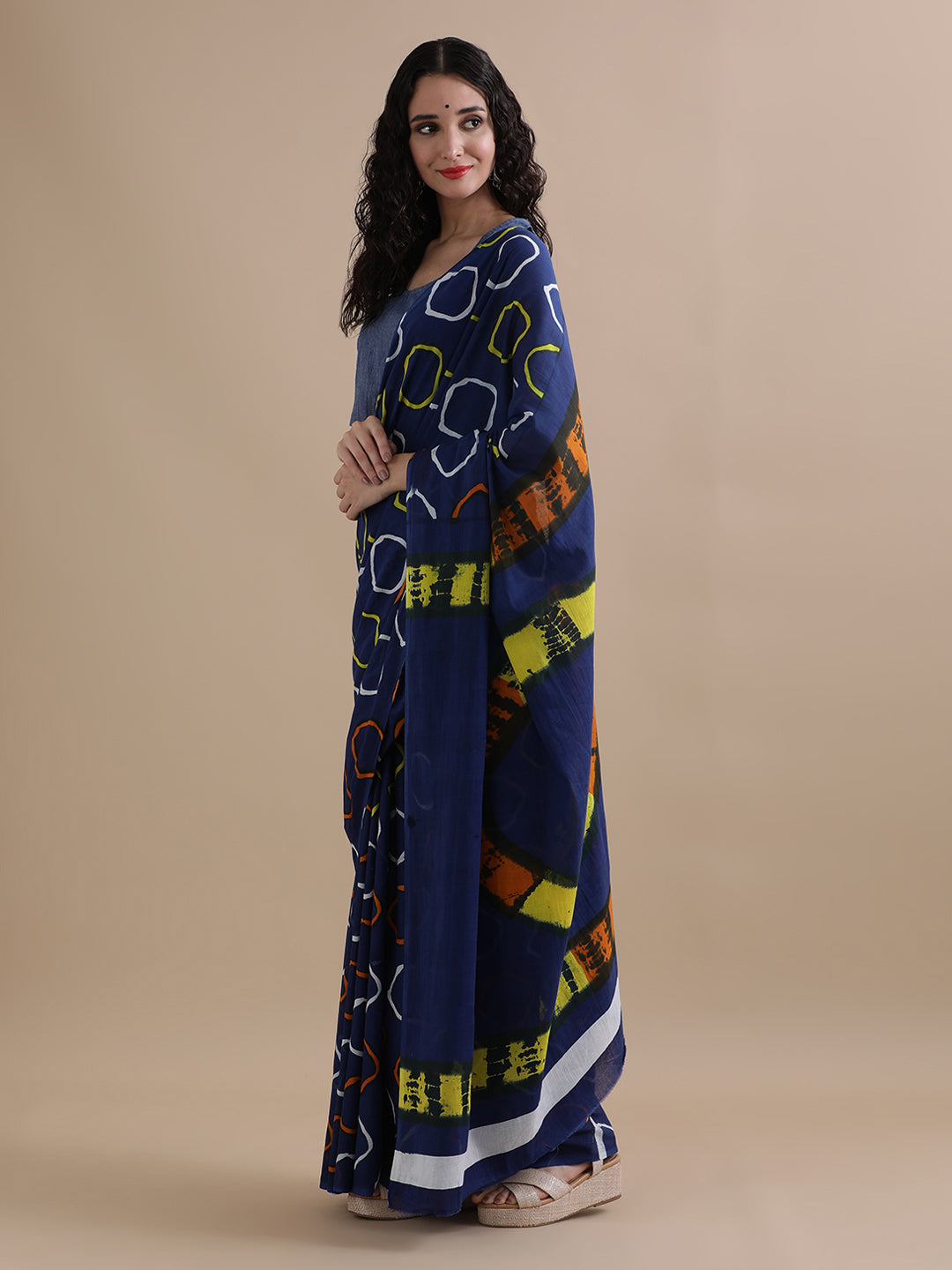 Mulmul Cotton Printed Saree