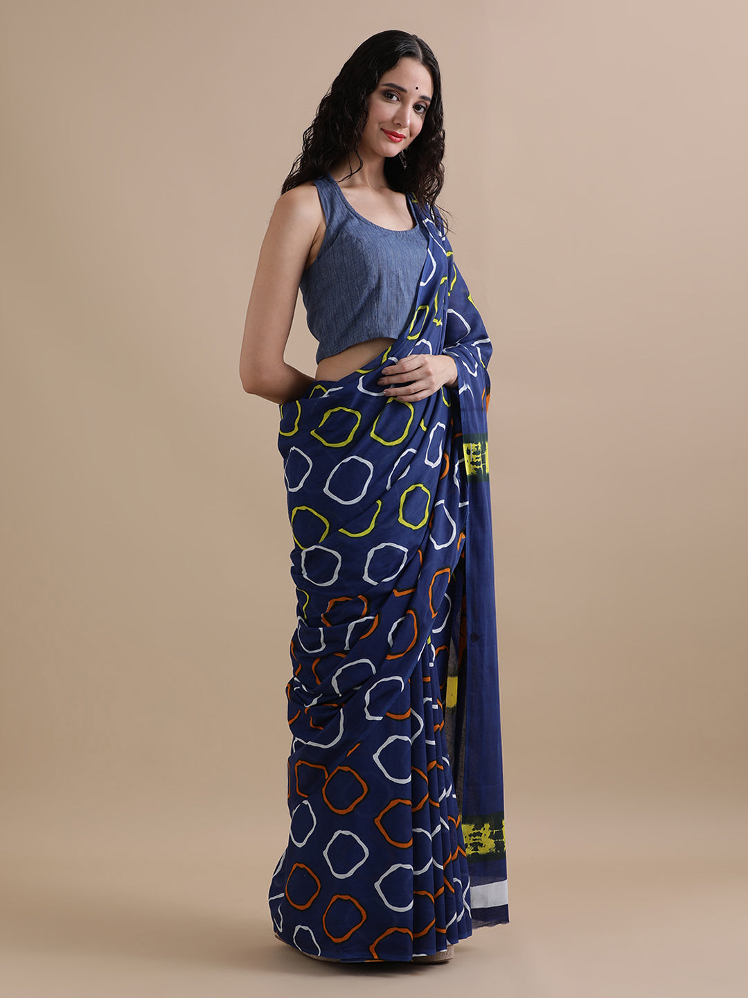 Mulmul Cotton Printed Saree