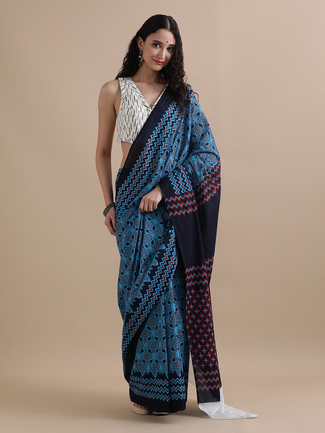 Mulmul Cotton Printed Saree