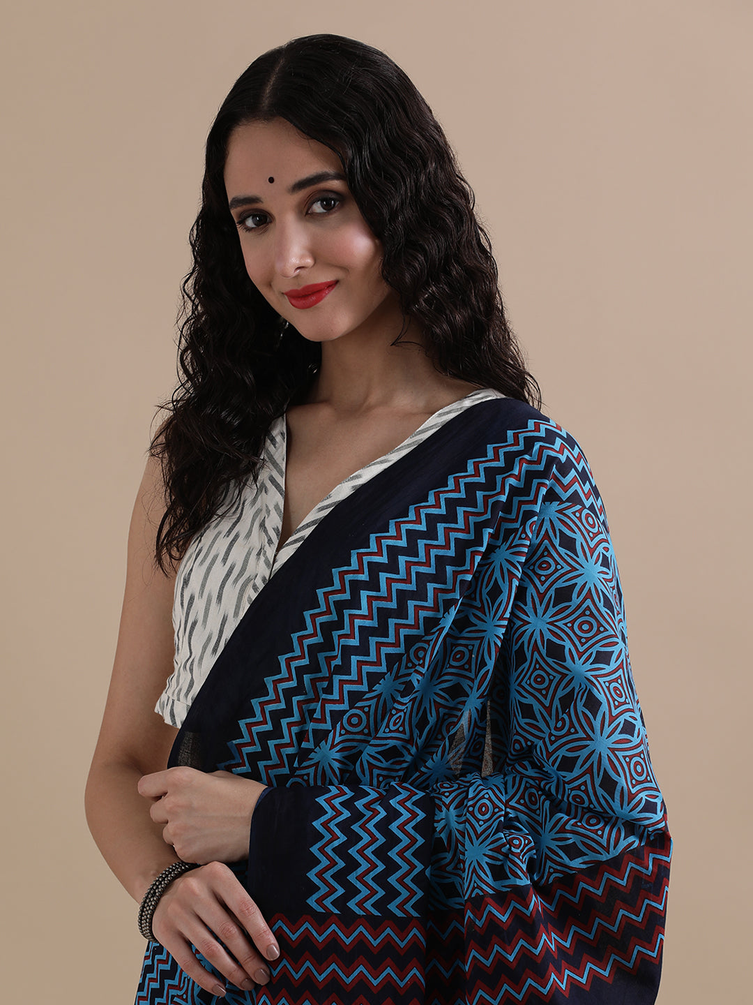 Mulmul Cotton Printed Saree