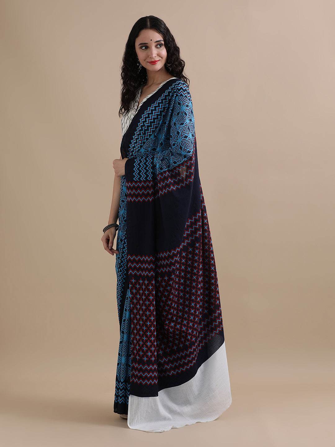 Mulmul Cotton Printed Saree