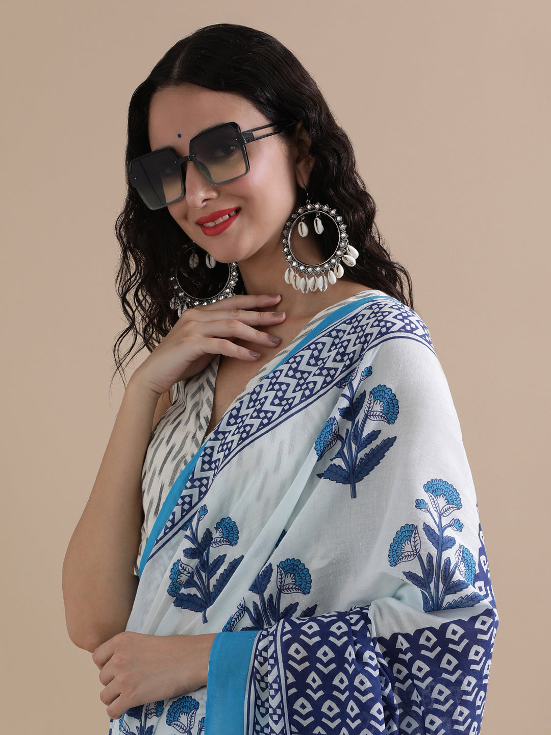 Mulmul Cotton Printed Saree