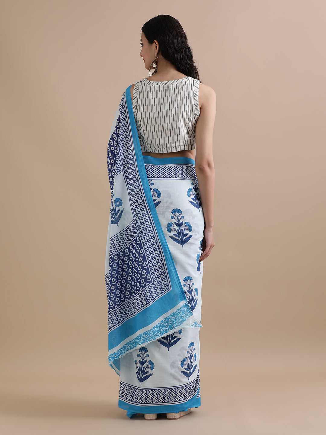 Mulmul Cotton Printed Saree