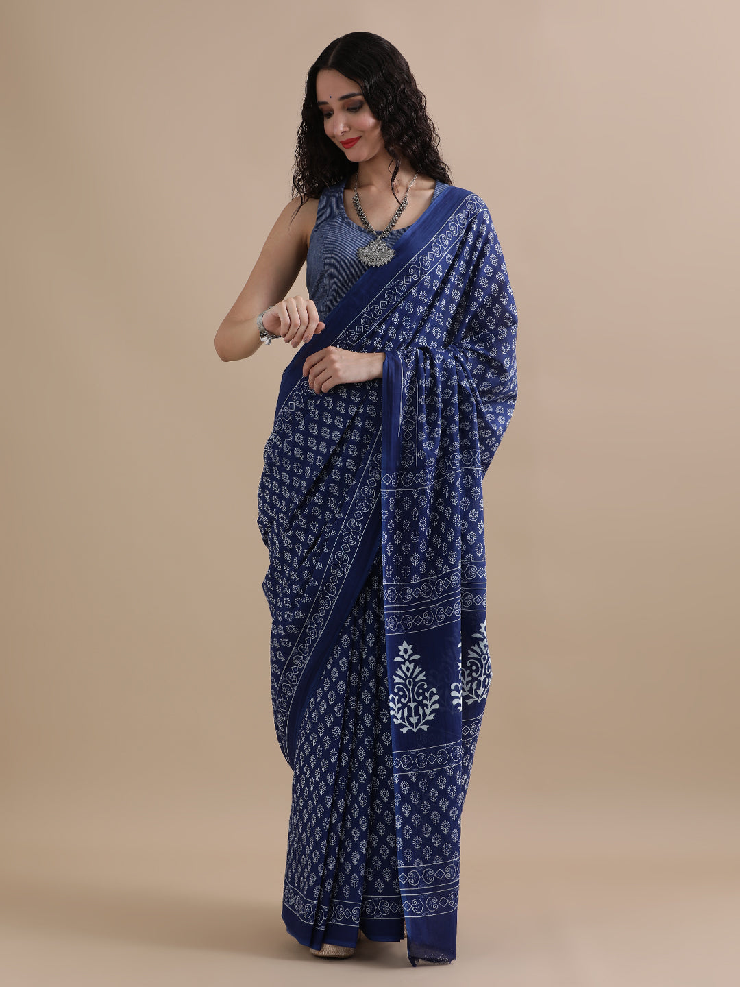 Mulmul Cotton Printed Saree