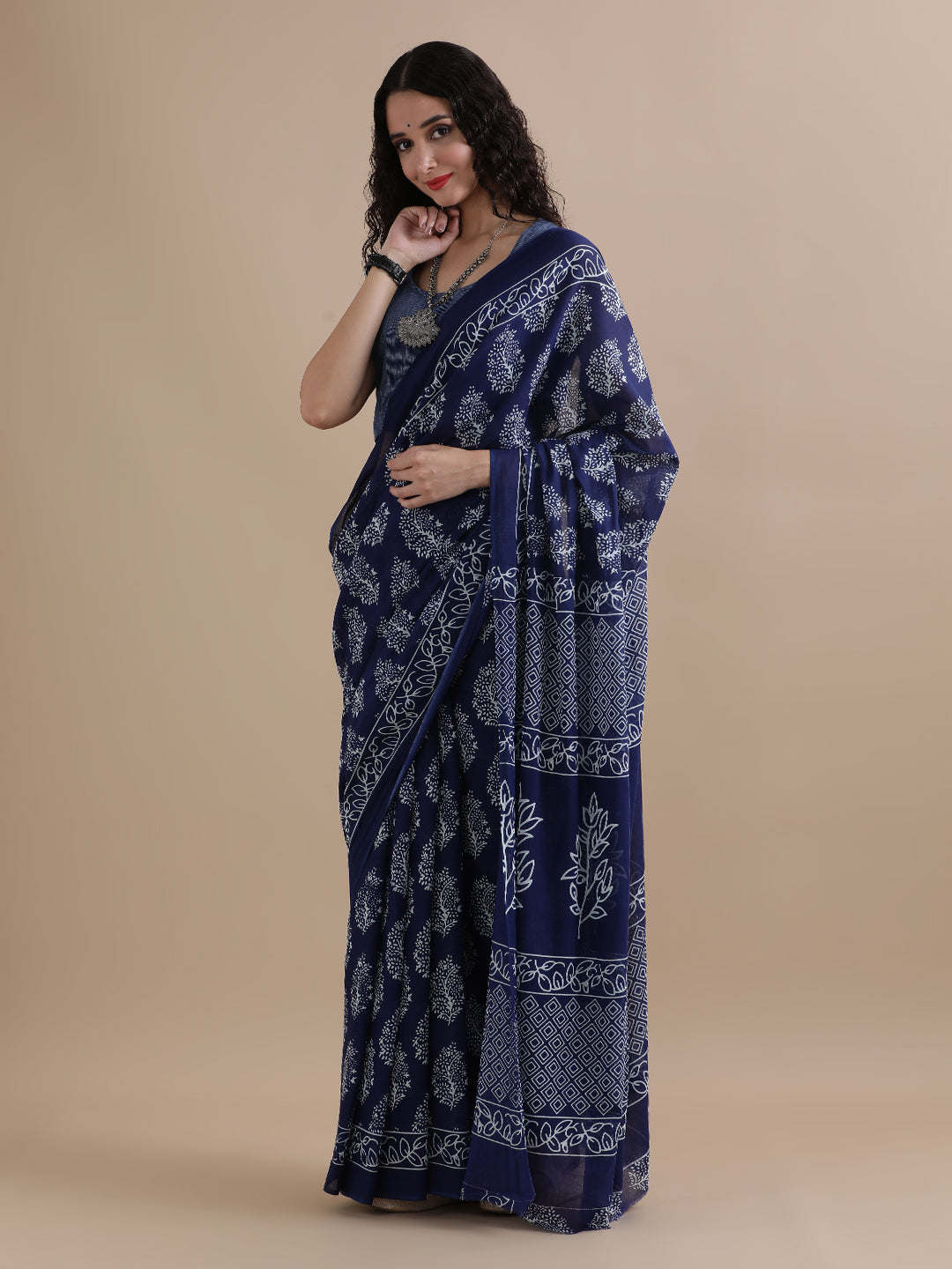 Mulmul Cotton Printed Saree