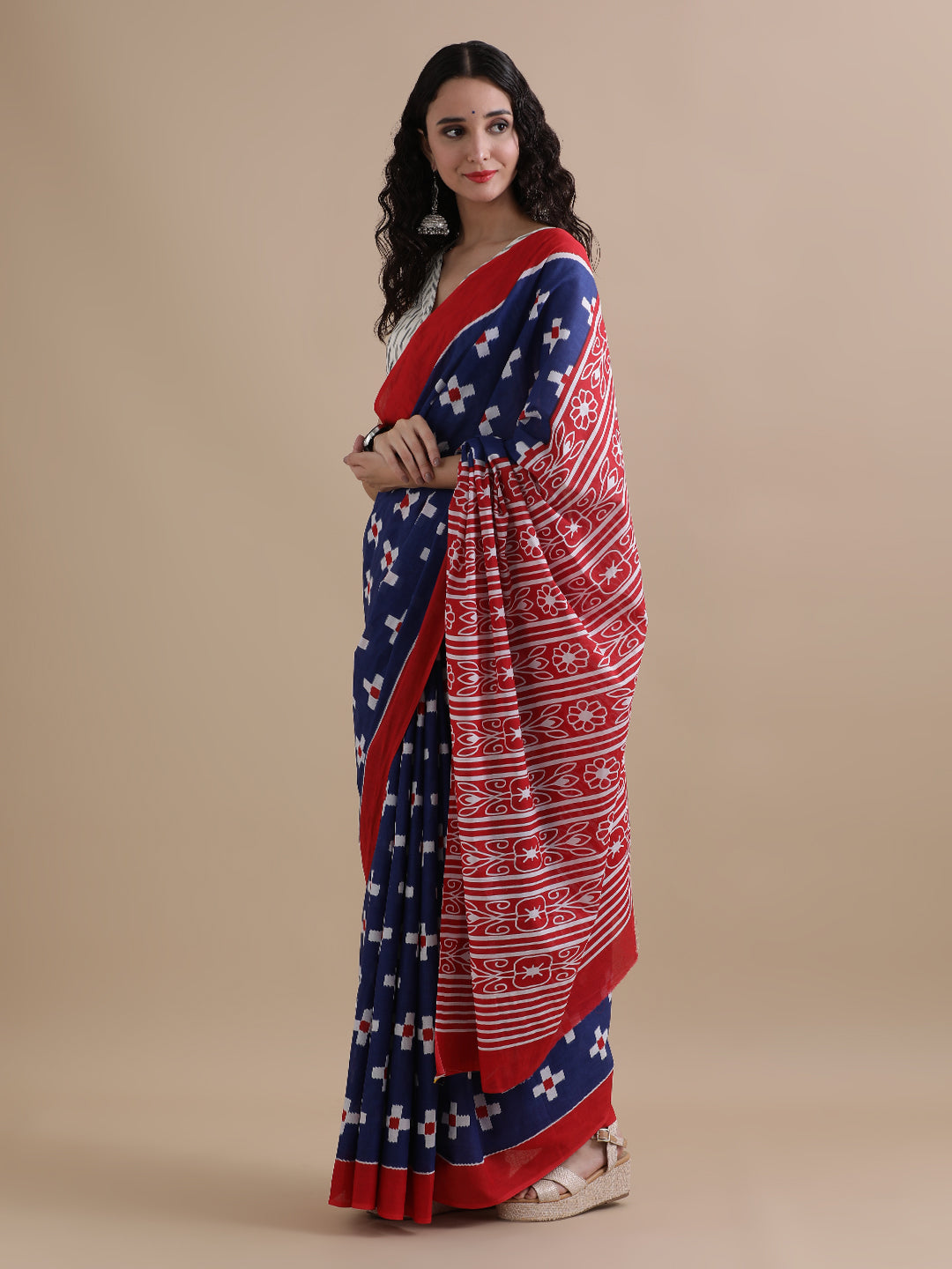 Mulmul Cotton Printed Saree