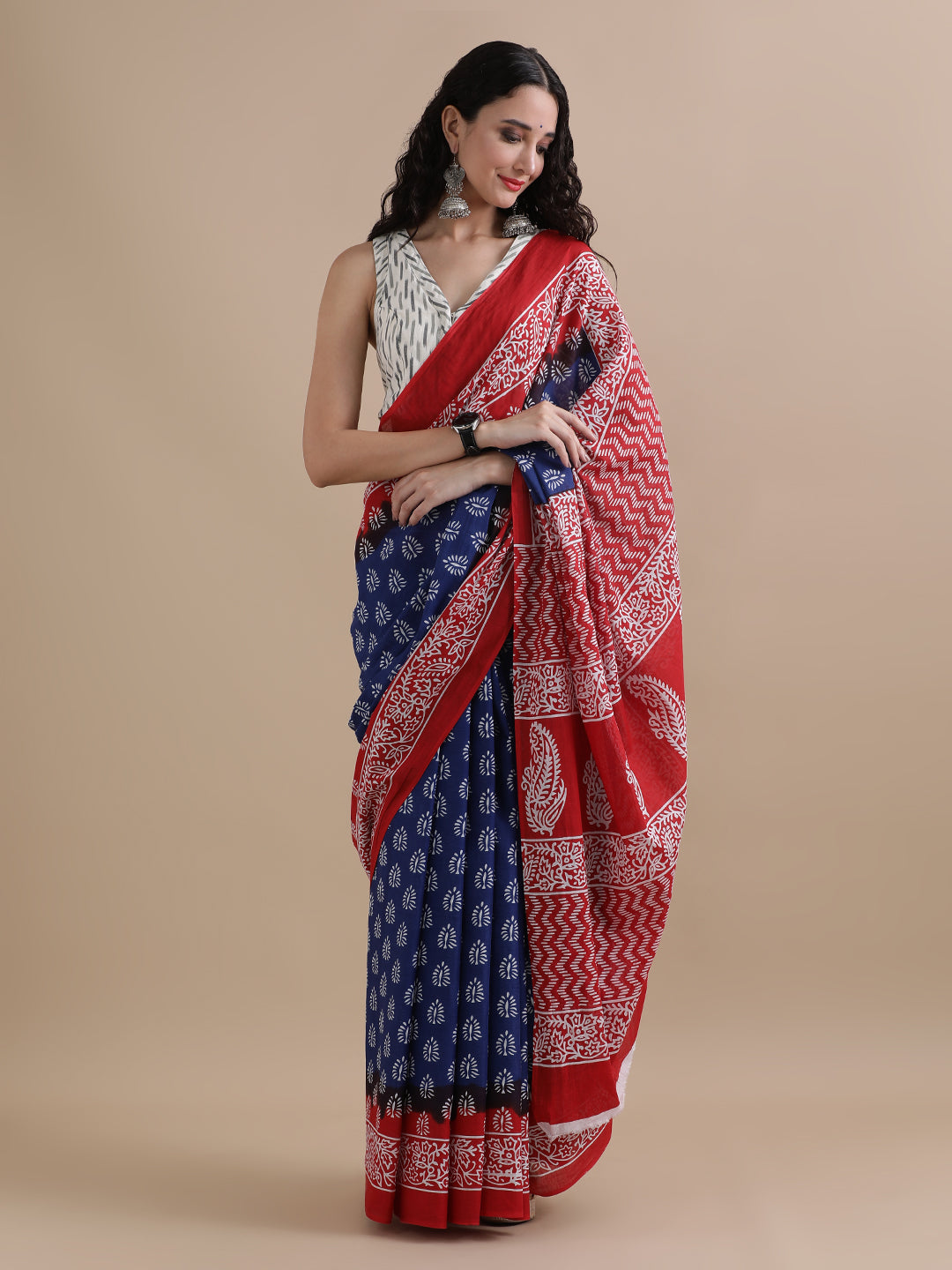 Mulmul Cotton Printed Saree