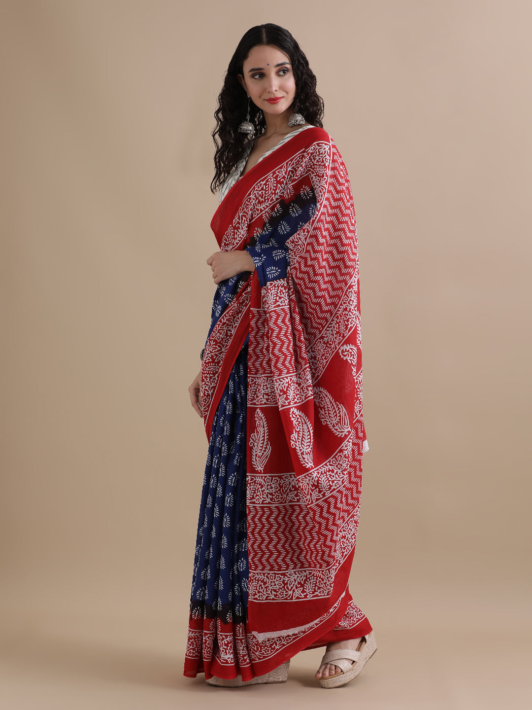 Mulmul Cotton Printed Saree