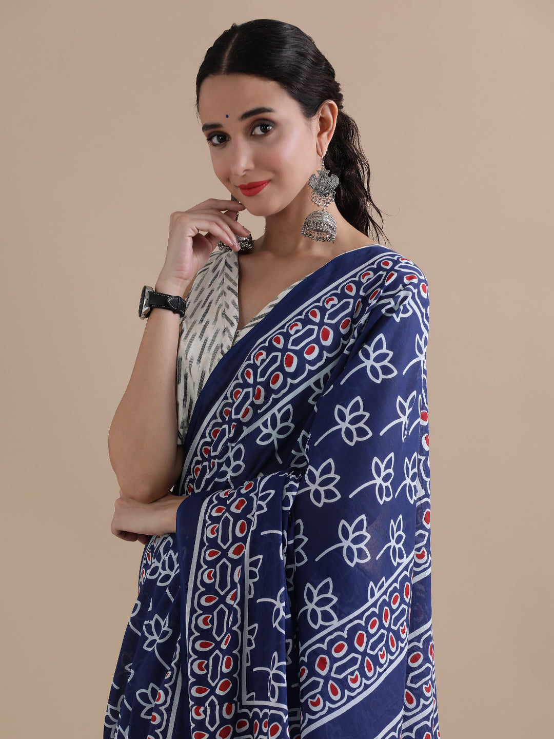 Mulmul Cotton Printed Saree