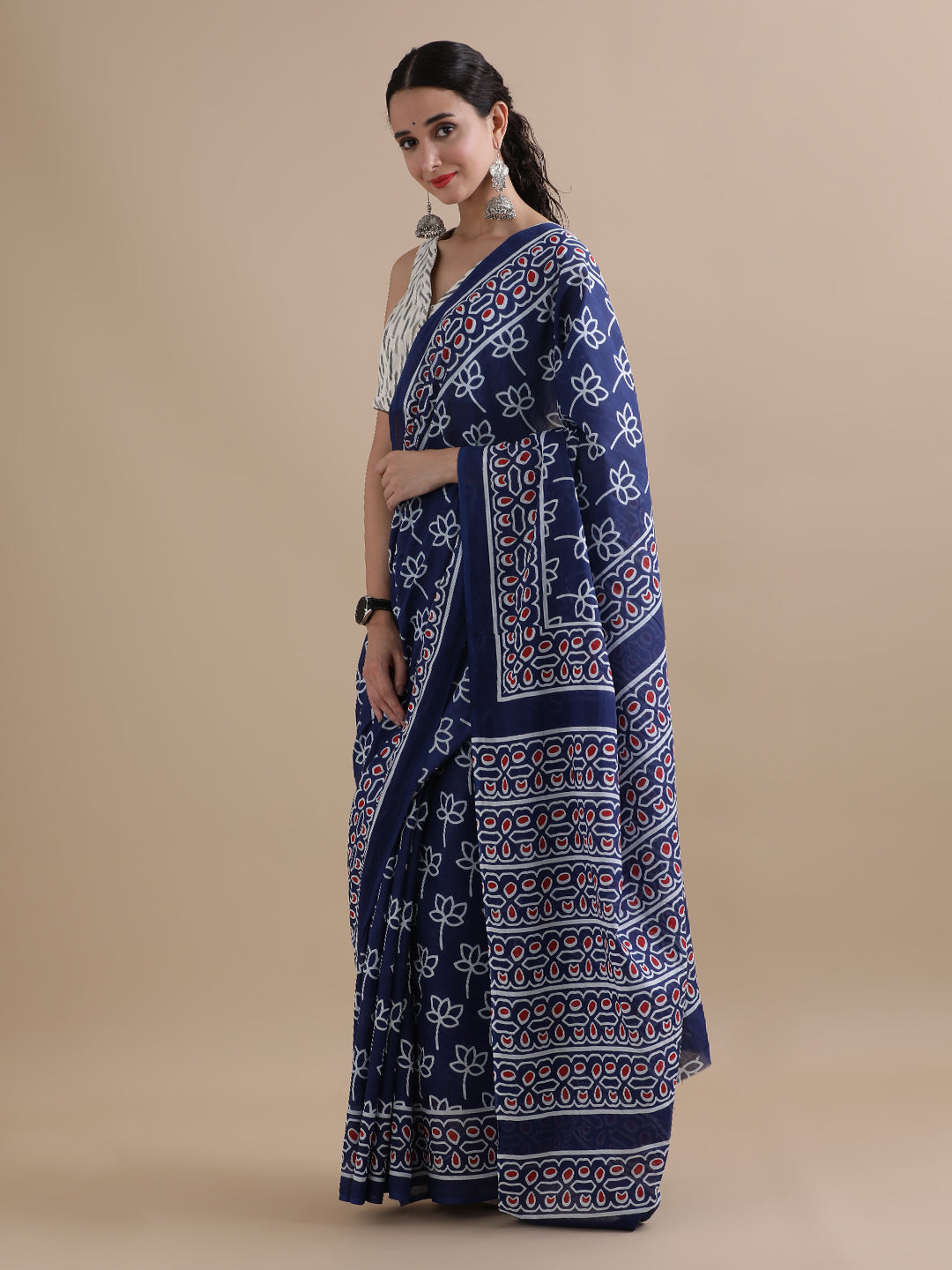 Mulmul Cotton Printed Saree