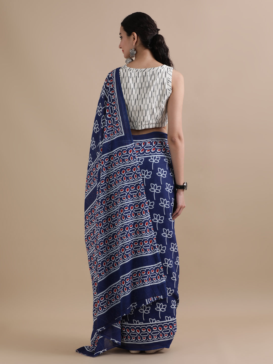 Mulmul Cotton Printed Saree