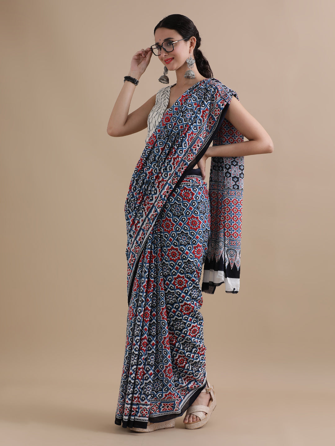 Mulmul Cotton Printed Saree