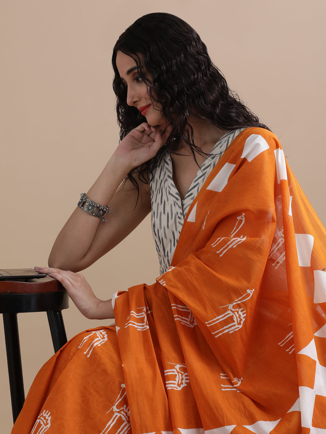 Mulmul Cotton Printed Saree