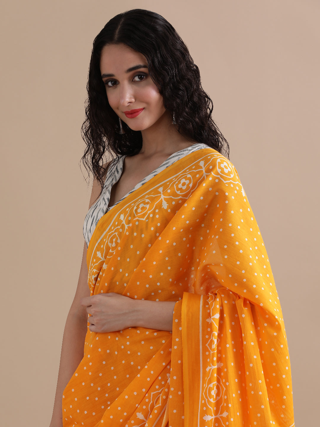 Mulmul Cotton Printed Saree