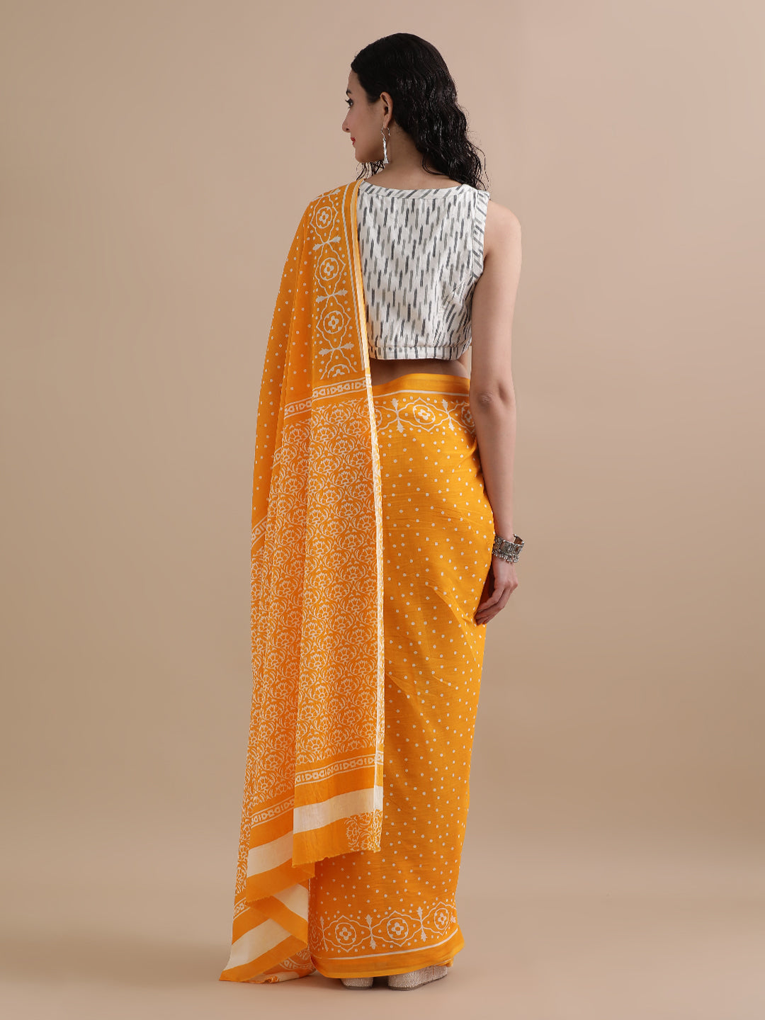 Mulmul Cotton Printed Saree