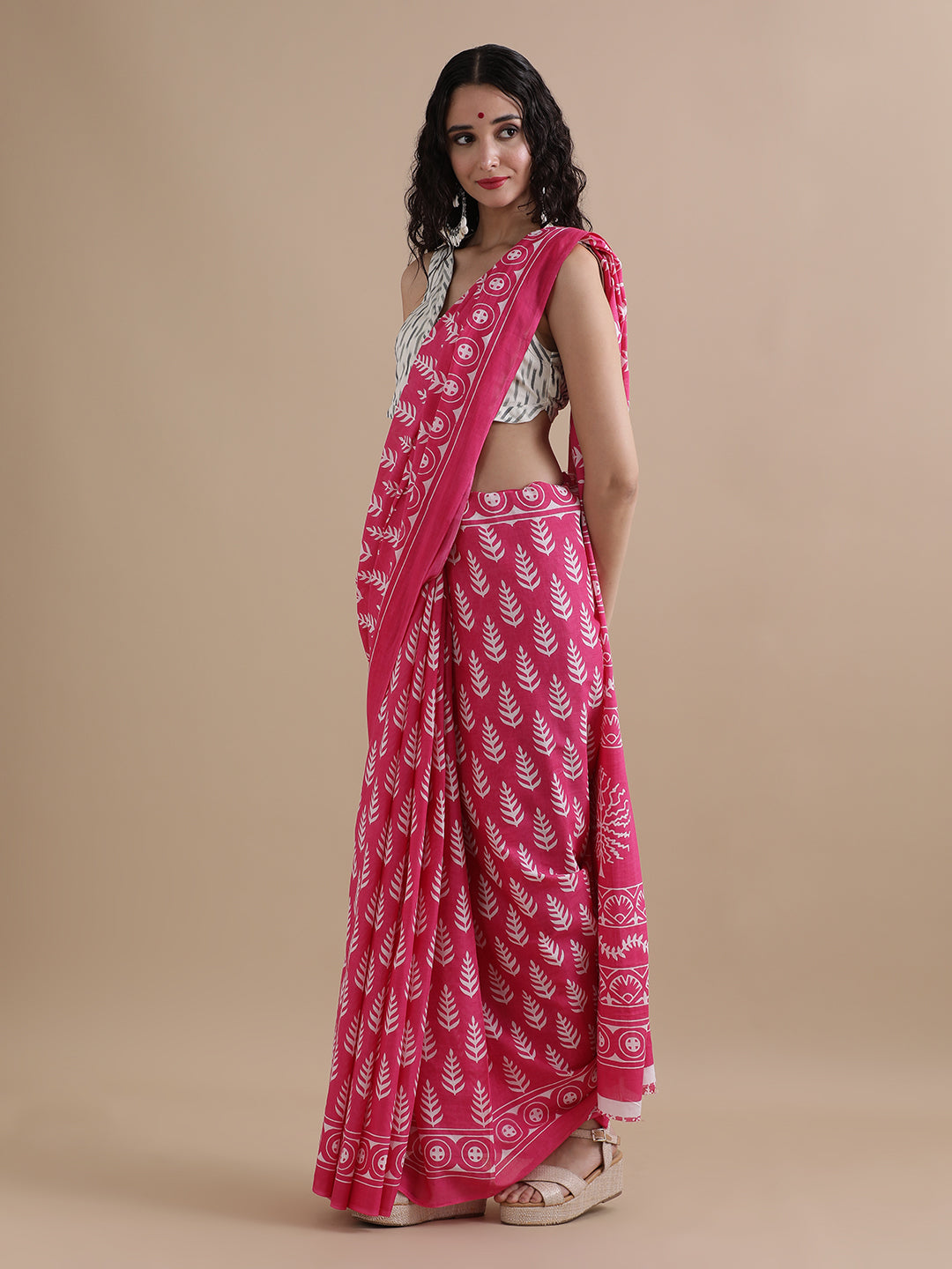 Mulmul Cotton Printed Saree