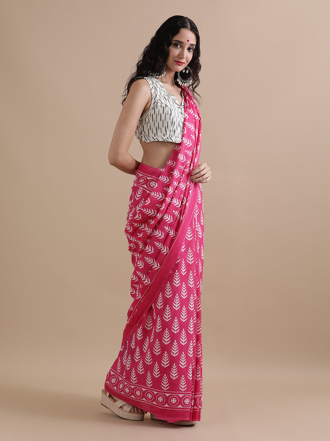 Mulmul Cotton Printed Saree