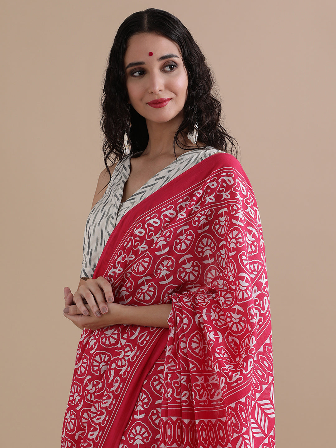 Mulmul Cotton Printed Saree