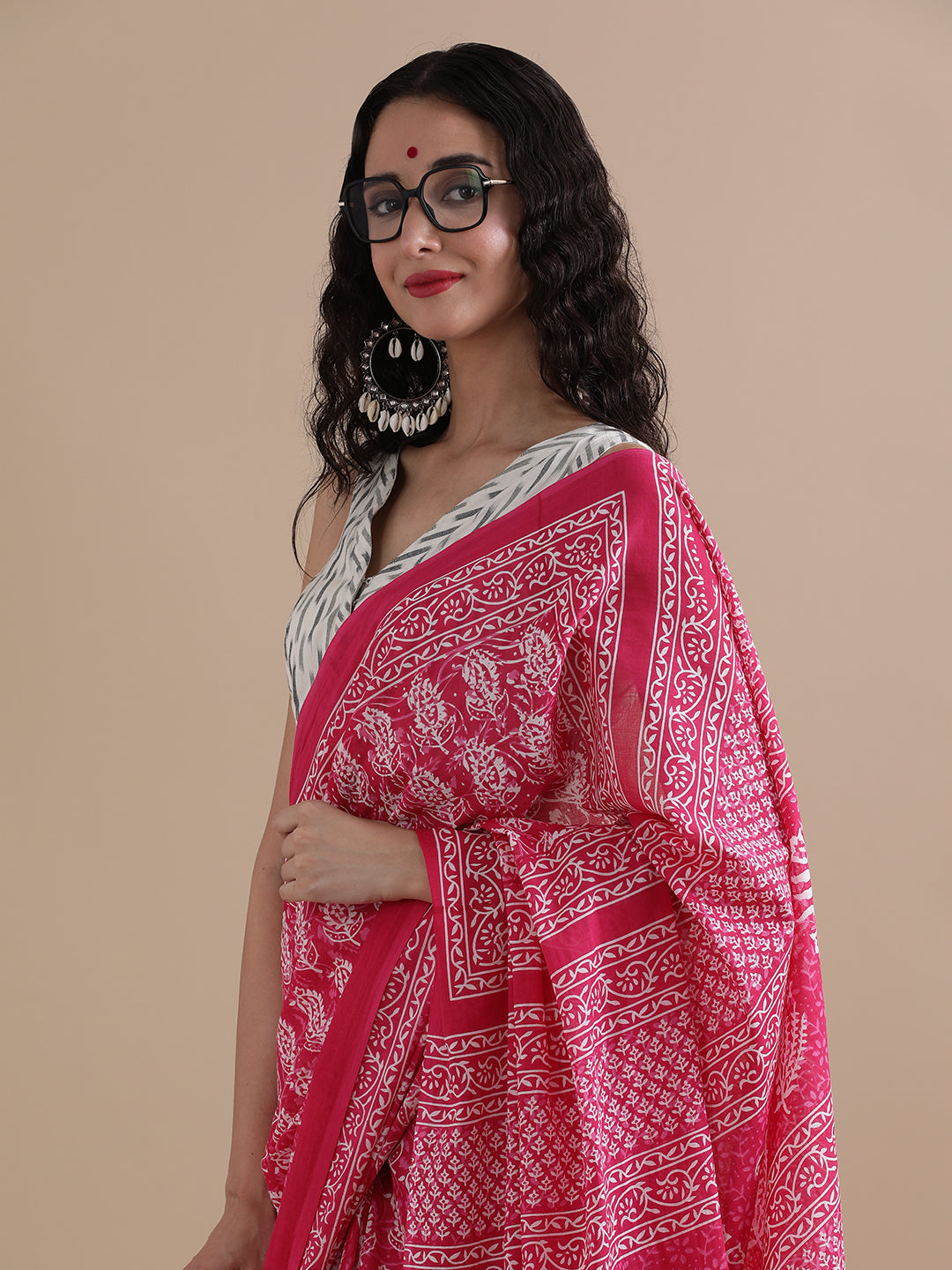 Mulmul Cotton Printed Saree