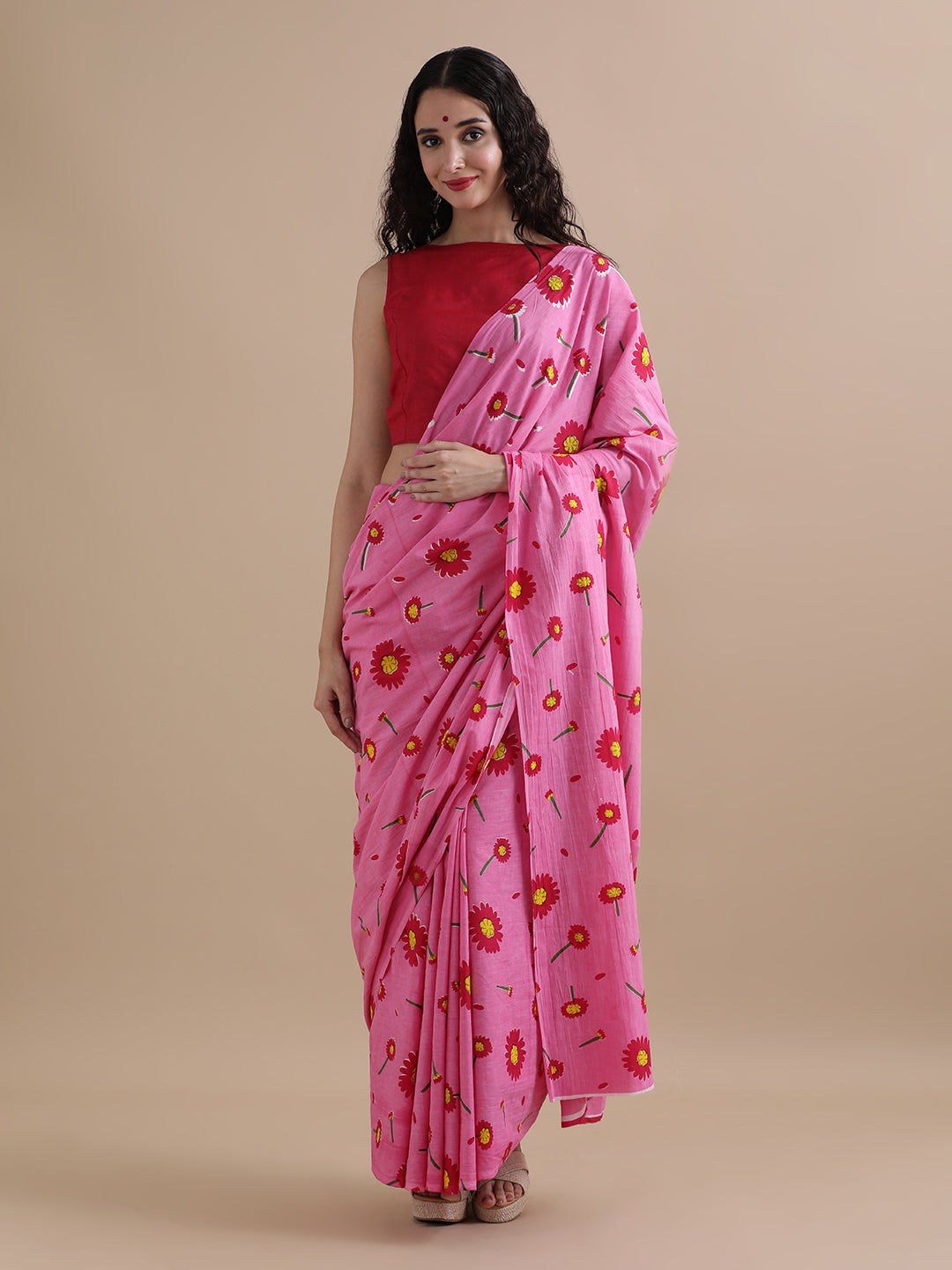 Mulmul Cotton Printed Saree