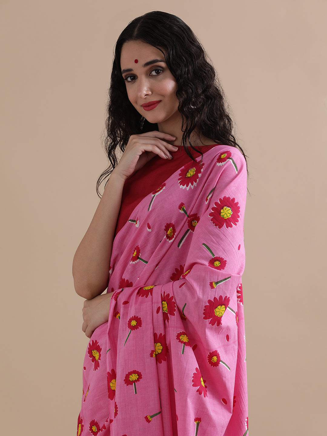 Mulmul Cotton Printed Saree