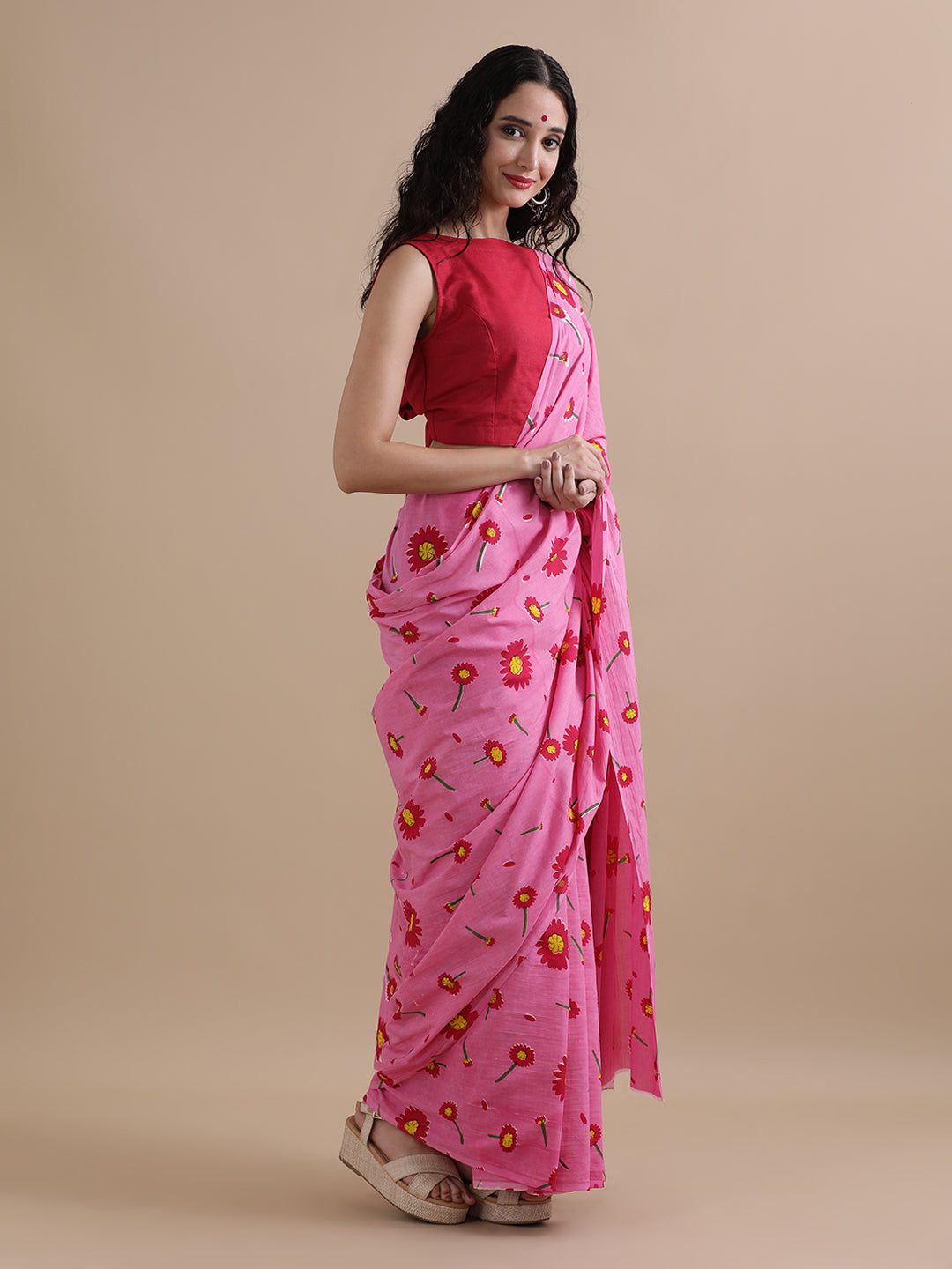 Mulmul Cotton Printed Saree