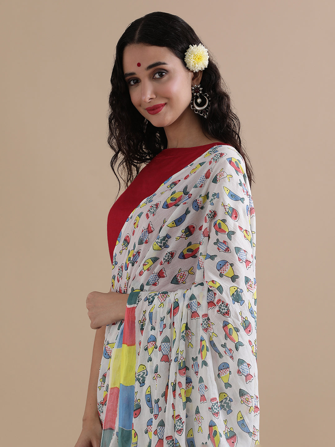 Mulmul Cotton Printed Saree