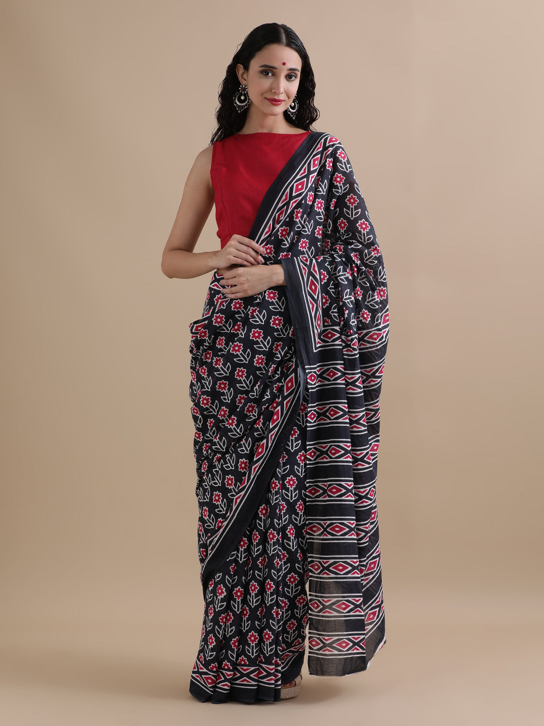 Mulmul Cotton Printed Saree