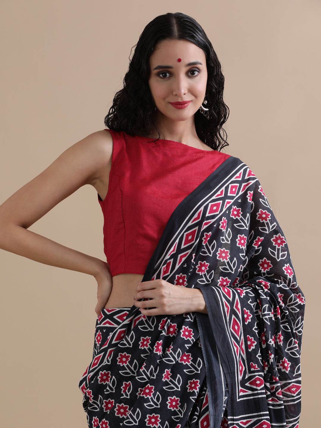 Mulmul Cotton Printed Saree