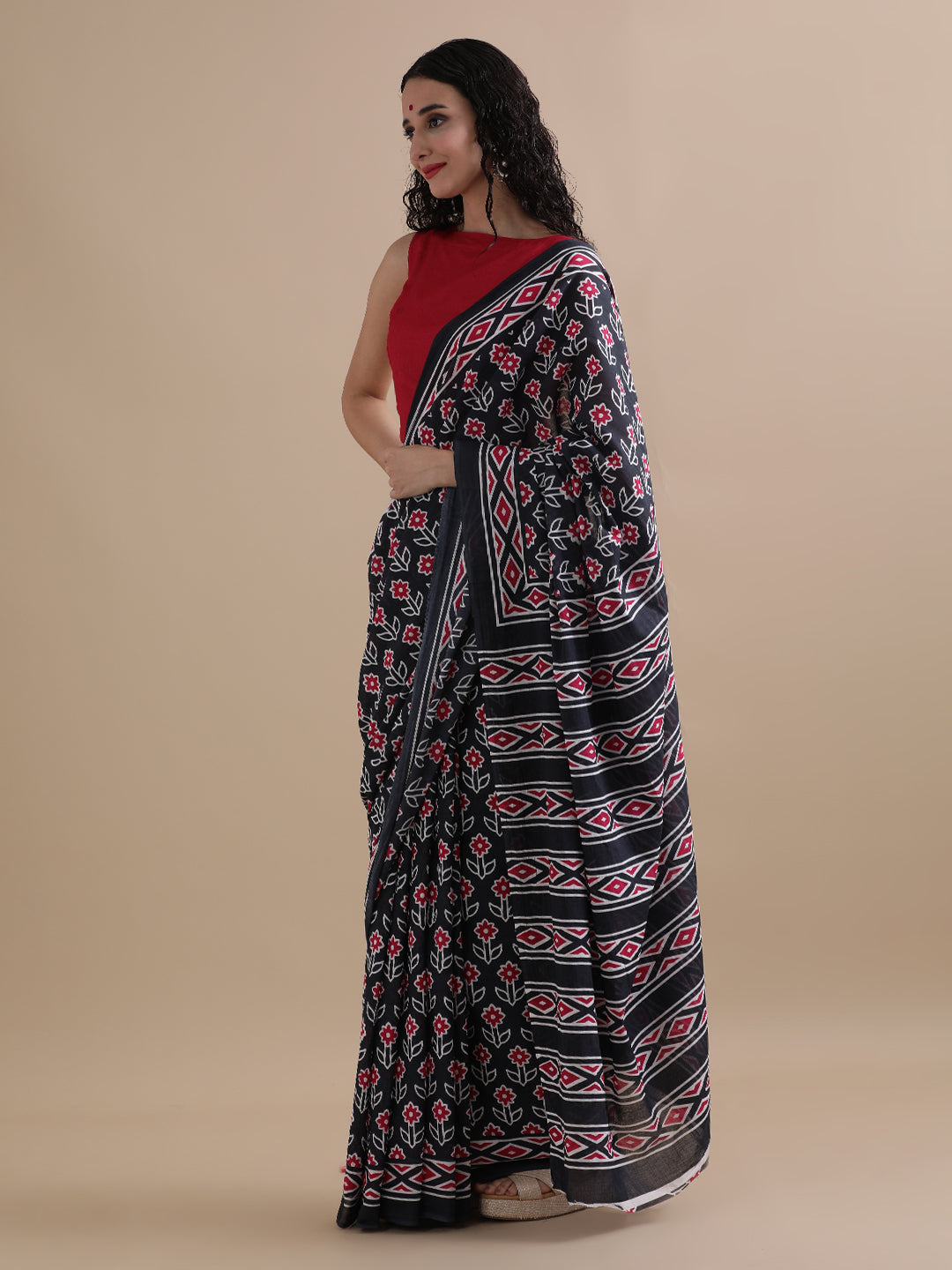 Mulmul Cotton Printed Saree