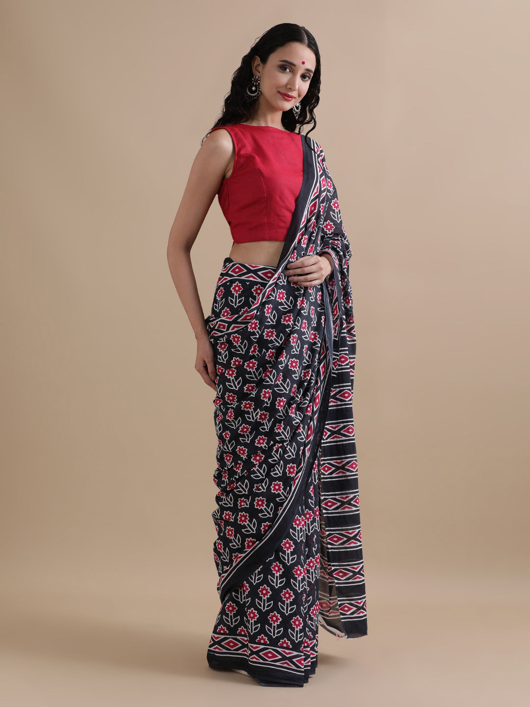 Mulmul Cotton Printed Saree