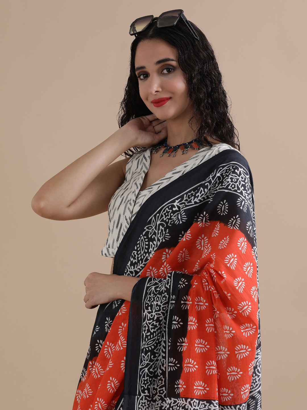 Mulmul Cotton Printed Saree