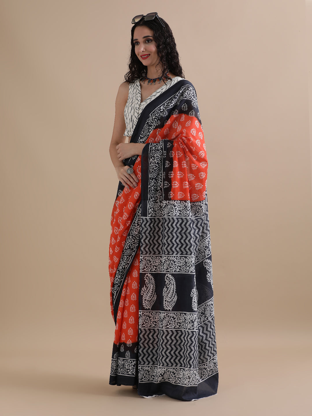 Mulmul Cotton Printed Saree