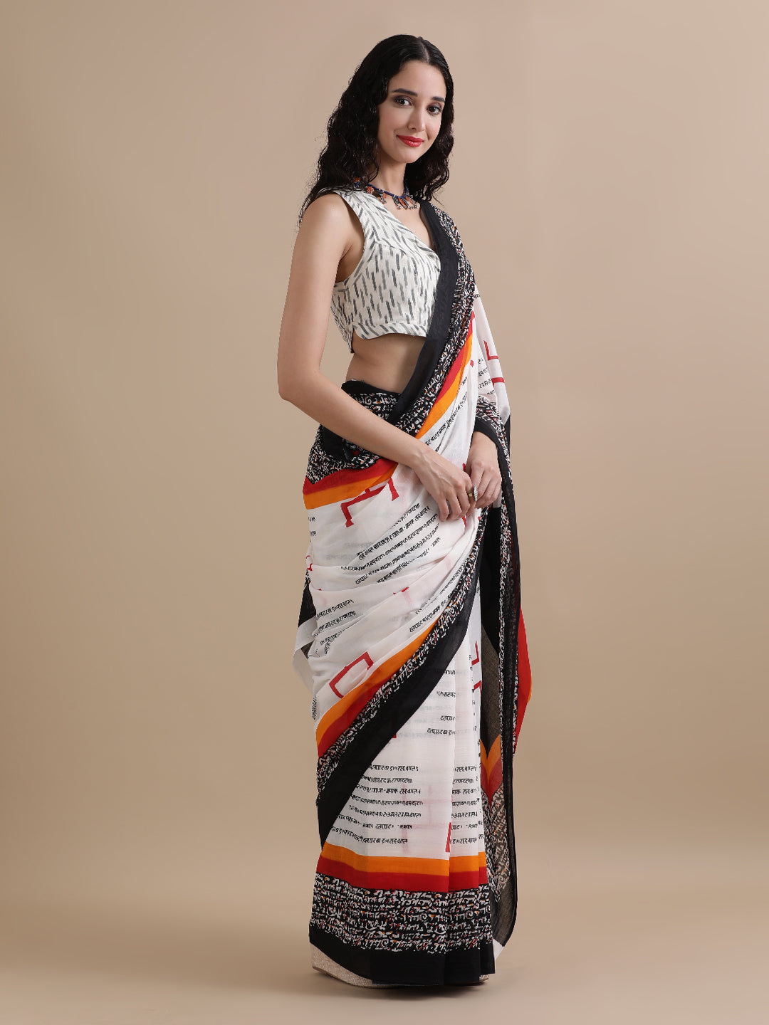 Mulmul Cotton Printed Saree