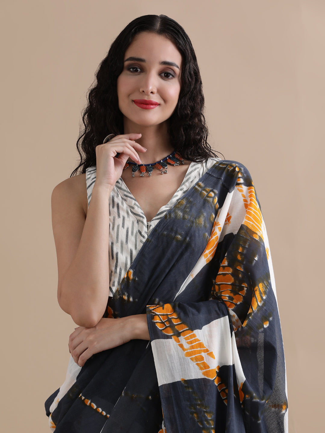 Mulmul Cotton Printed Saree