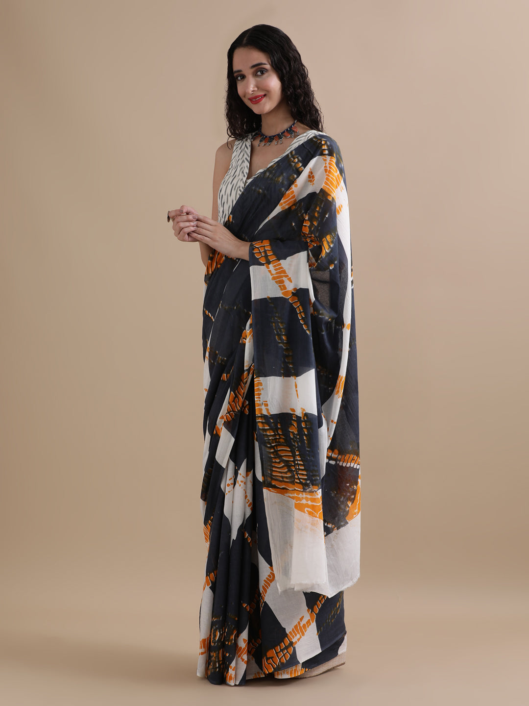 Mulmul Cotton Printed Saree