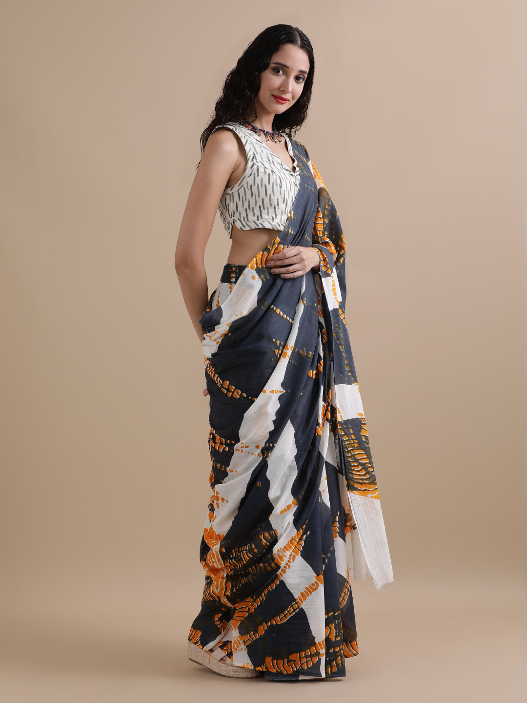 Mulmul Cotton Printed Saree