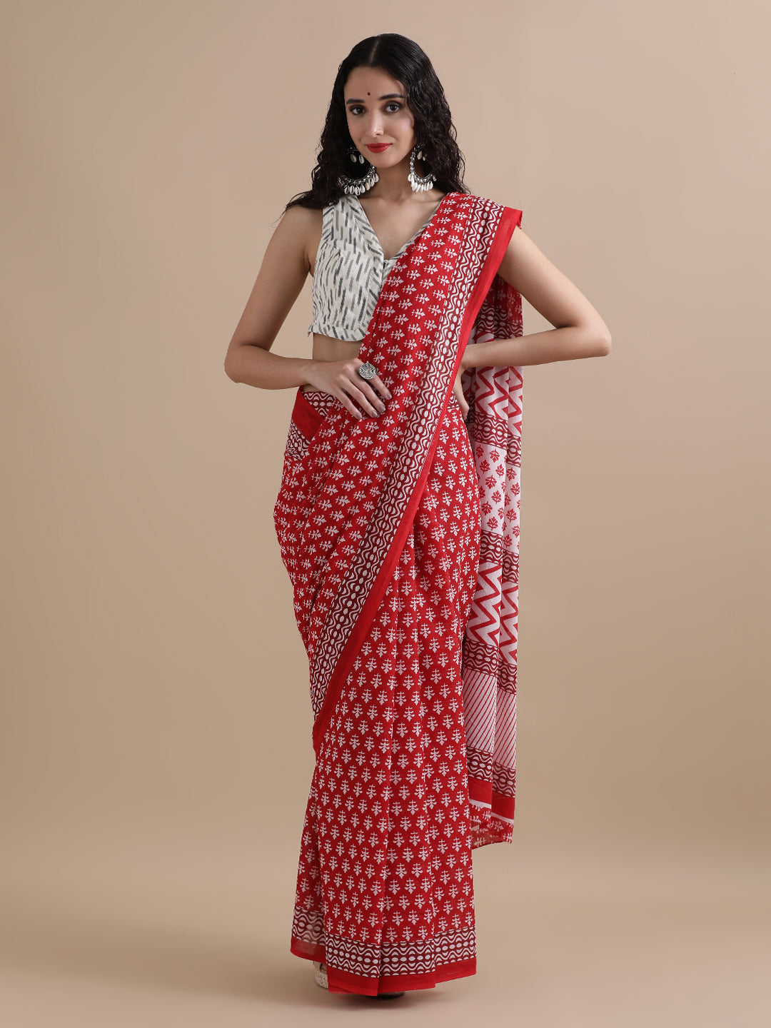 Mulmul Cotton Printed Saree